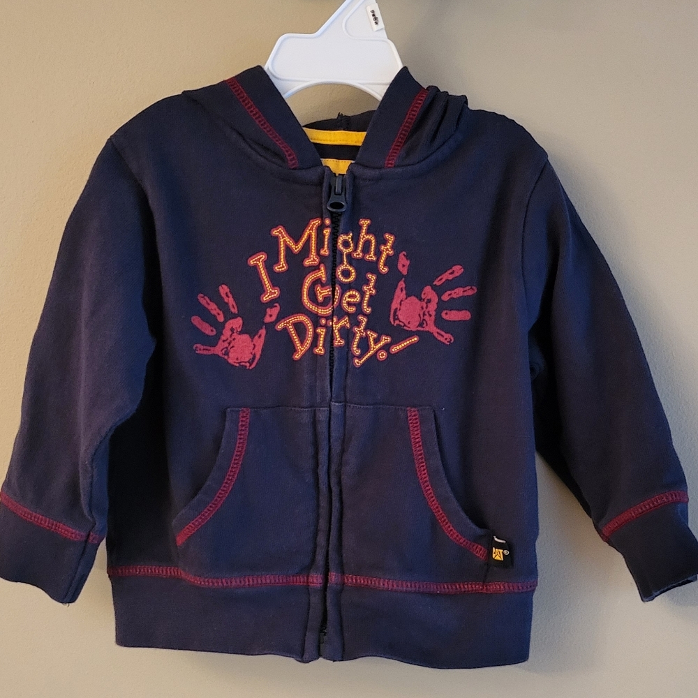 CAT navy zip up hoodieCAT navy zip up hoodie